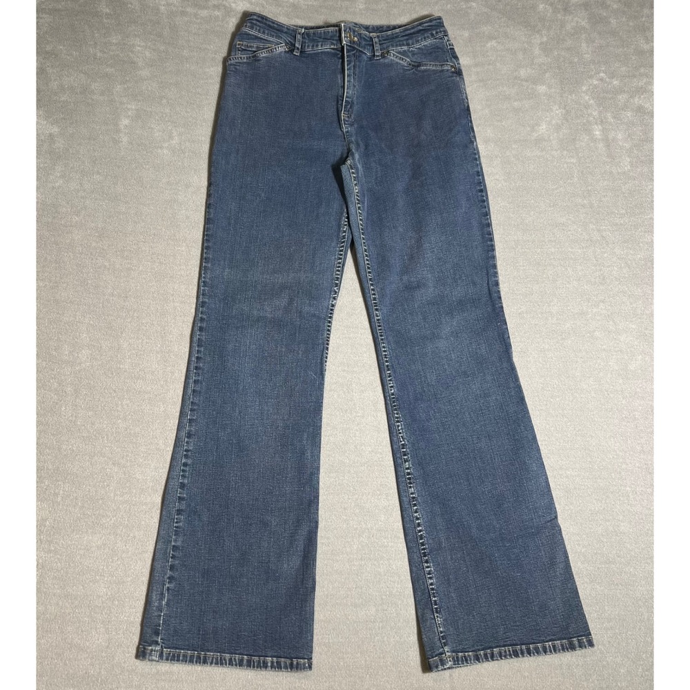 J. Jill Womens Blue Stretch Bootcut Denim Jeans Size 6 Medium Wash RN 97641